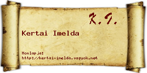 Kertai Imelda névjegykártya